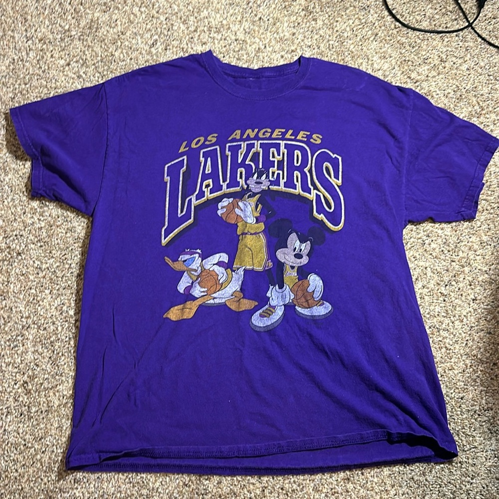 Lakers / Disney Purple Short Sleeve Shirt
